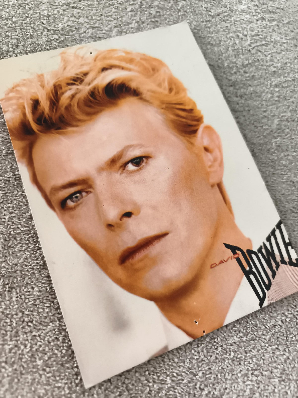 Carte photo David Bowie vintage portrait ancien pop rock