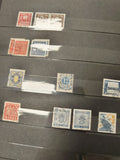 Lot anciens timbres oblitérés Suède collection philatélie, motifs variés vintage