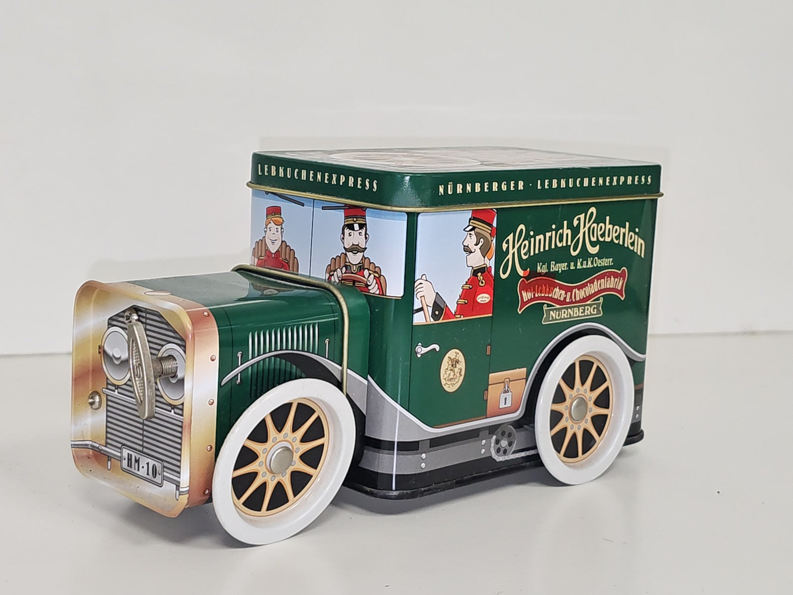 Camion en étain Heinrich Haeberlein Nuremberg avec boîte à musique d'origine