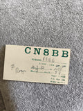 Carte QSL ancienne radioamateur CN8BB Maroc 1972 QSO vintage SSB