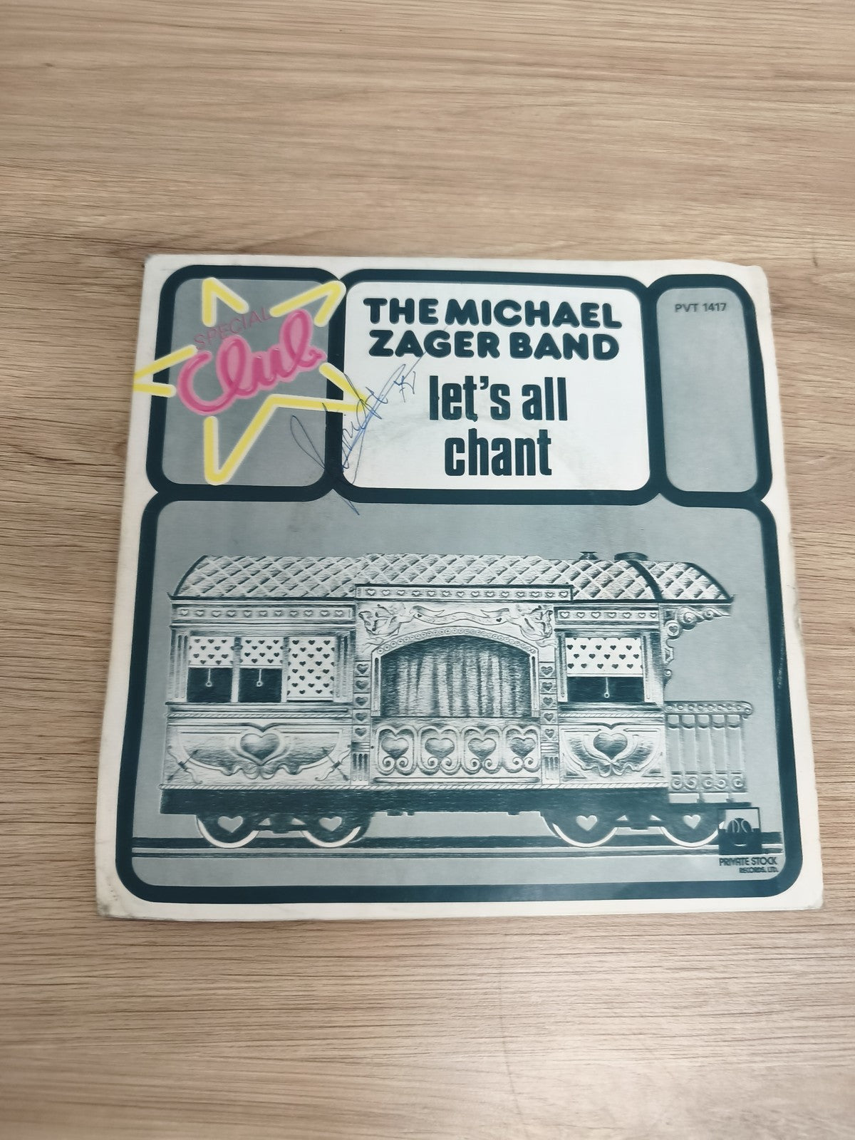 Vinyle 45T The Michael Zager Band Let?s All Chant pochette illustrée Club (Ref 2