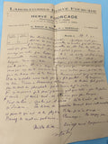 Ancienne lettre manuscrite Laboratoires Hervé Fourcade Marseille 1944 vintage
