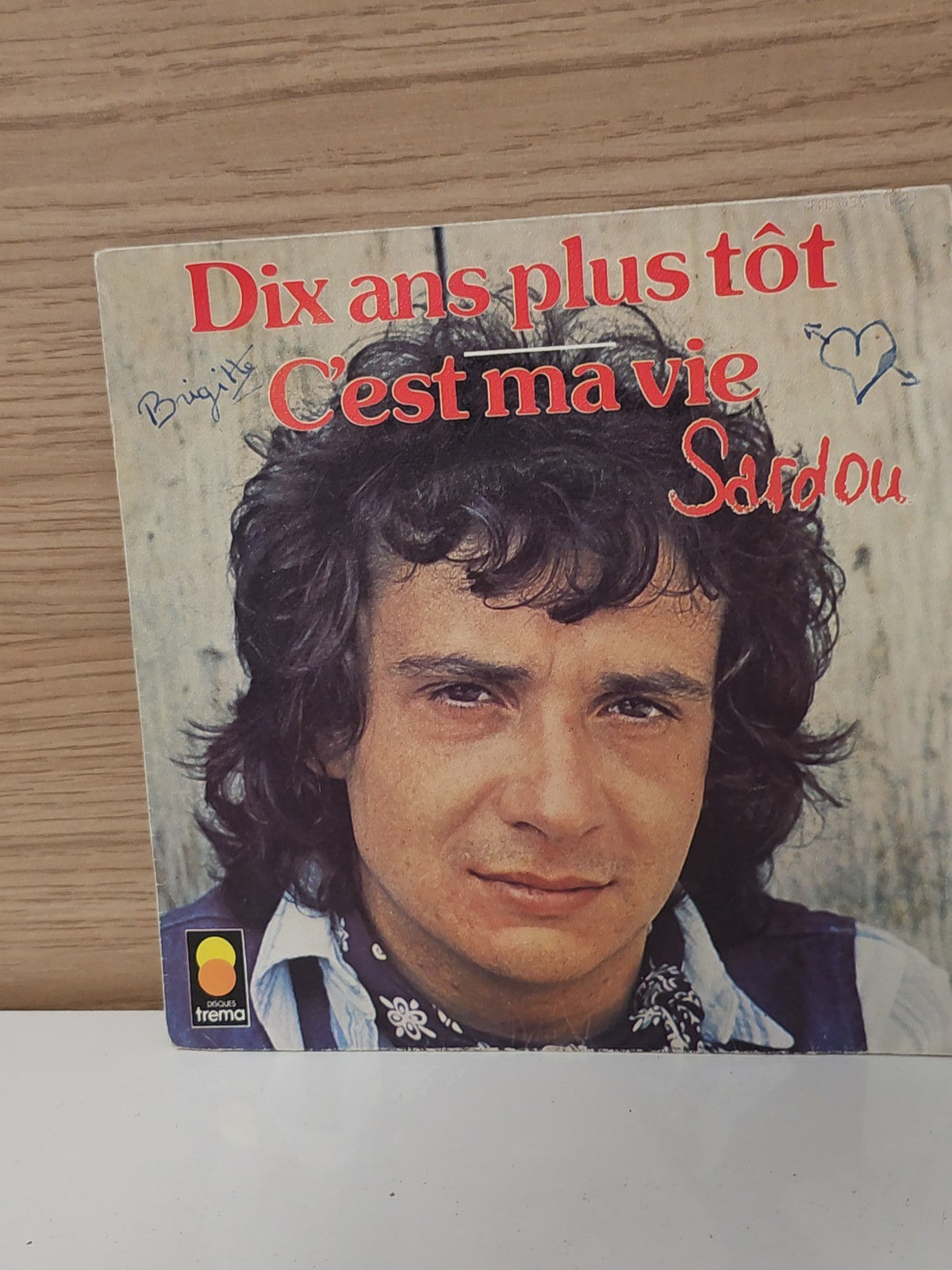 Vinyle 45 tours ancien Michel Sardou rétro collection disque vintage France