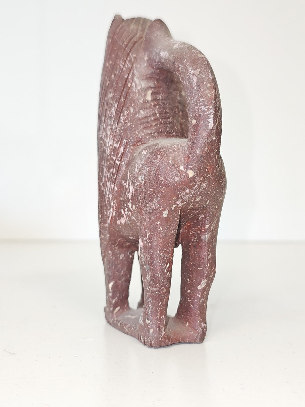 Statuette léopard en pierre de savon sculptée décorative félin animalier déco