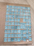 Gros lot timbres anciens Marianne 50c bleu étude philatélie oblitérés