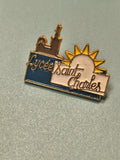 Vintage pin's Lycée Saint Charles Marseille, émaillé, soleil et silhouette