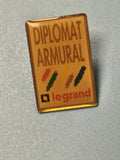 Vintage pin's publicitaire Diplomat Armural Legrand rectangulaire badge ancien