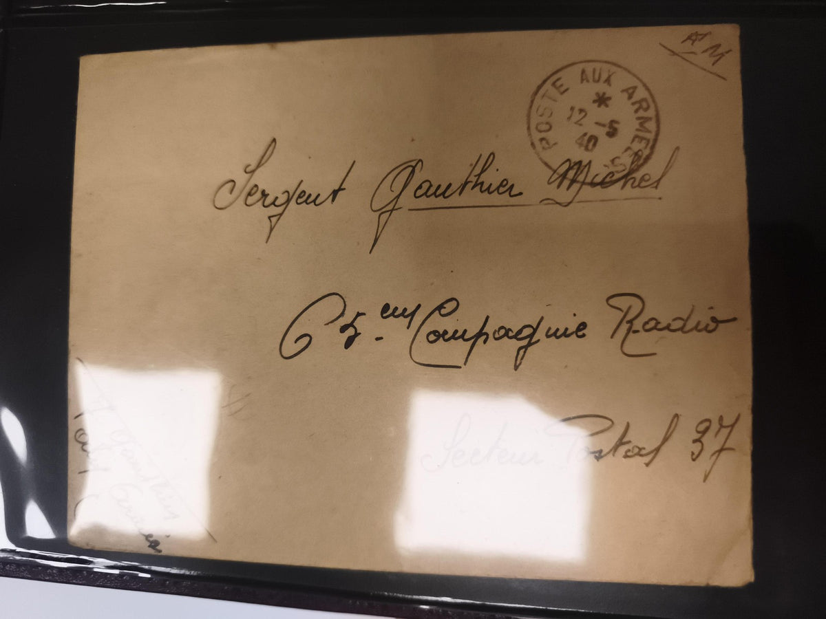 Lettre militaire Poste aux Armées 1940 secteur postal 37 philatélie WW2