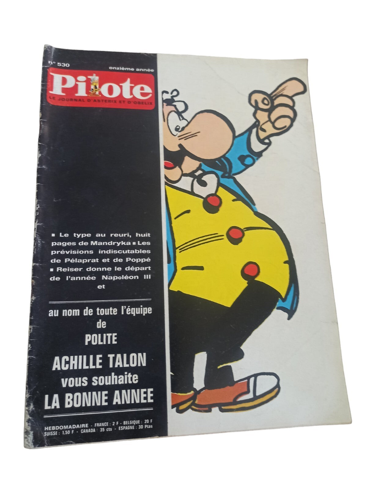 Magazine Pilote n°530 Achille Talon Astérix vintage rare BD années 70
