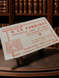 Ancienne affiche publicitaire vintage A La Fabrique buvard Marseille rétro déco