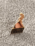 Pin's vintage Gitanes Blondes logo doré – badge publicitaire années 90 (Ref 6)