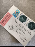 Lettre recommandée timbrée France 1977 cachet Tribunal Commerce philatélie