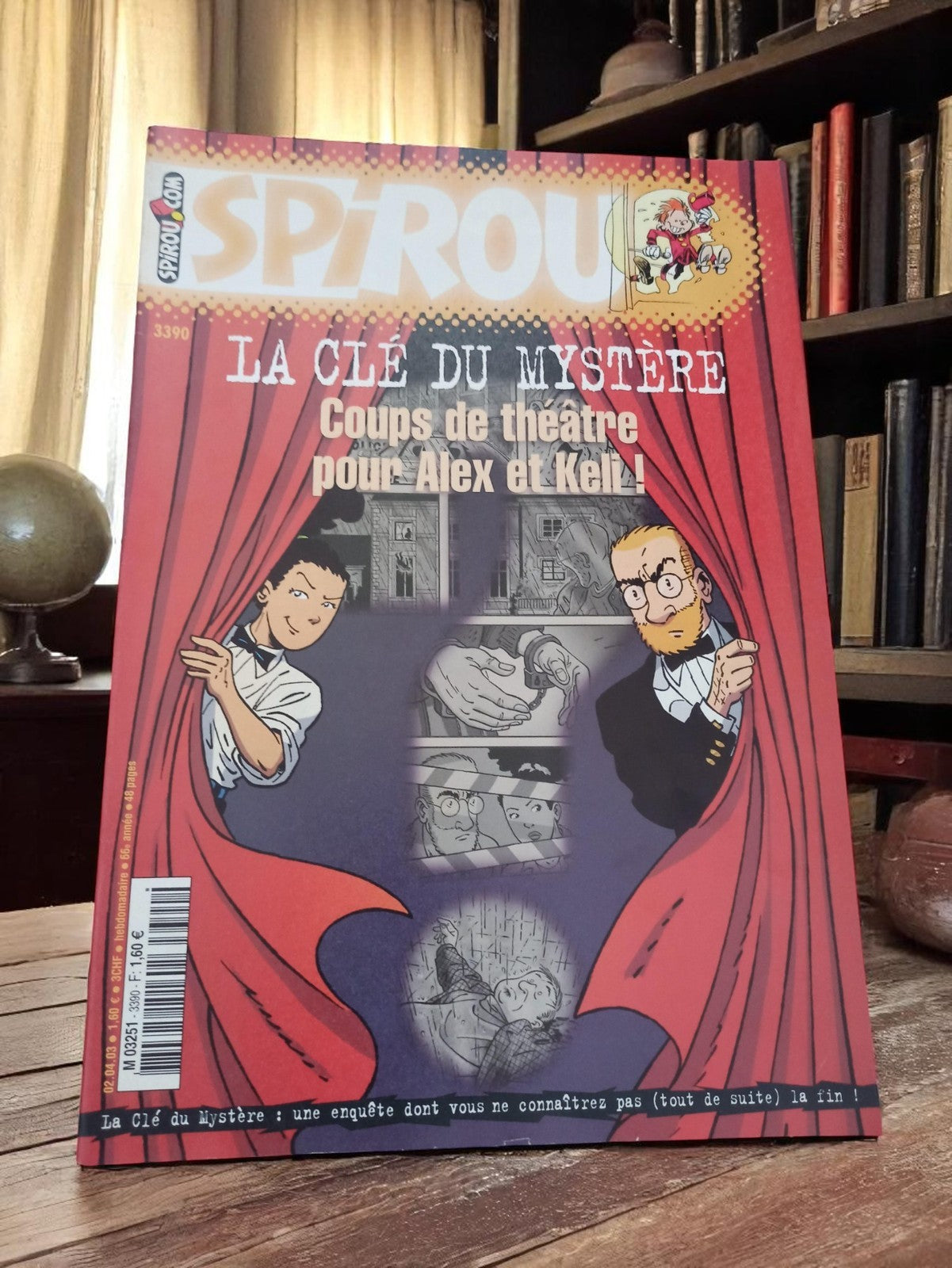 Magazine Spirou n°3390 Vintage Années 2000 édition rétro La Clé du Mystère