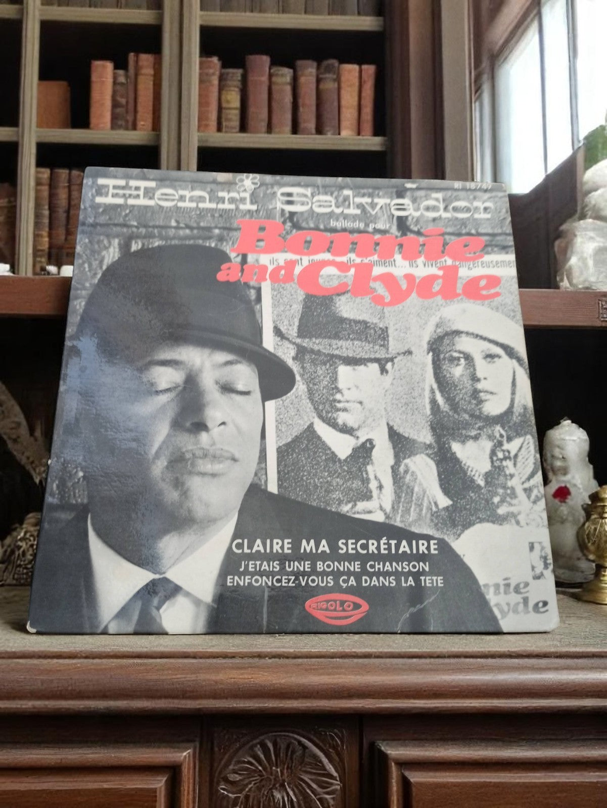 Vinyle 45T Henri Salvador Bonnie and Clyde vintage rétro années 60 Polydor