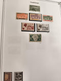 Timbres anciens Guadeloupe lot x10 RF Exposition 1949 paysages colonies vintage