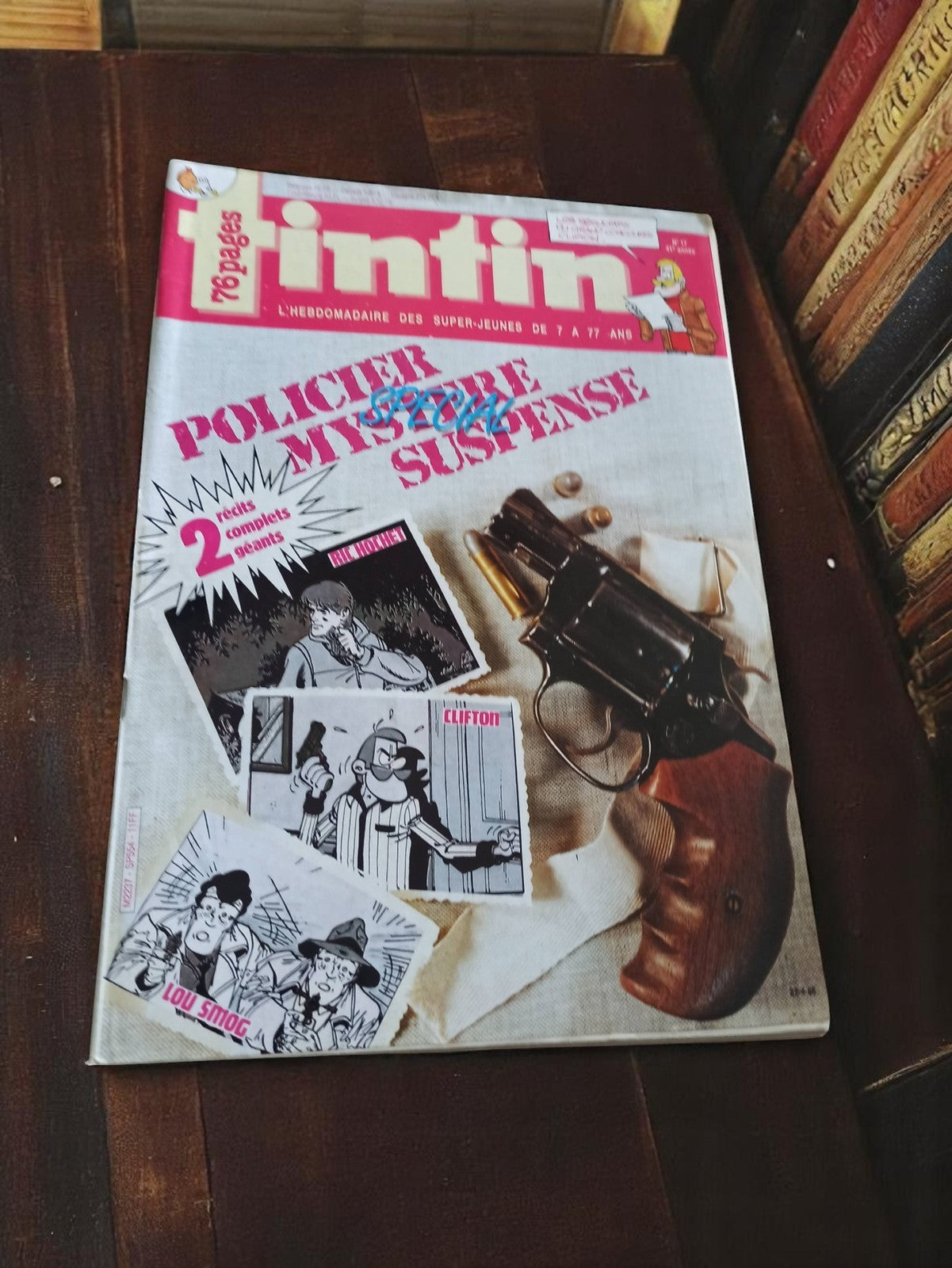 Magazine Tintin vintage ancien – Policier Suspense, 76 pages, Lou Smog Clifton