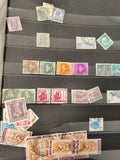 Lot anciens timbres oblitérés Inde philatélie collection, motifs variés vintage