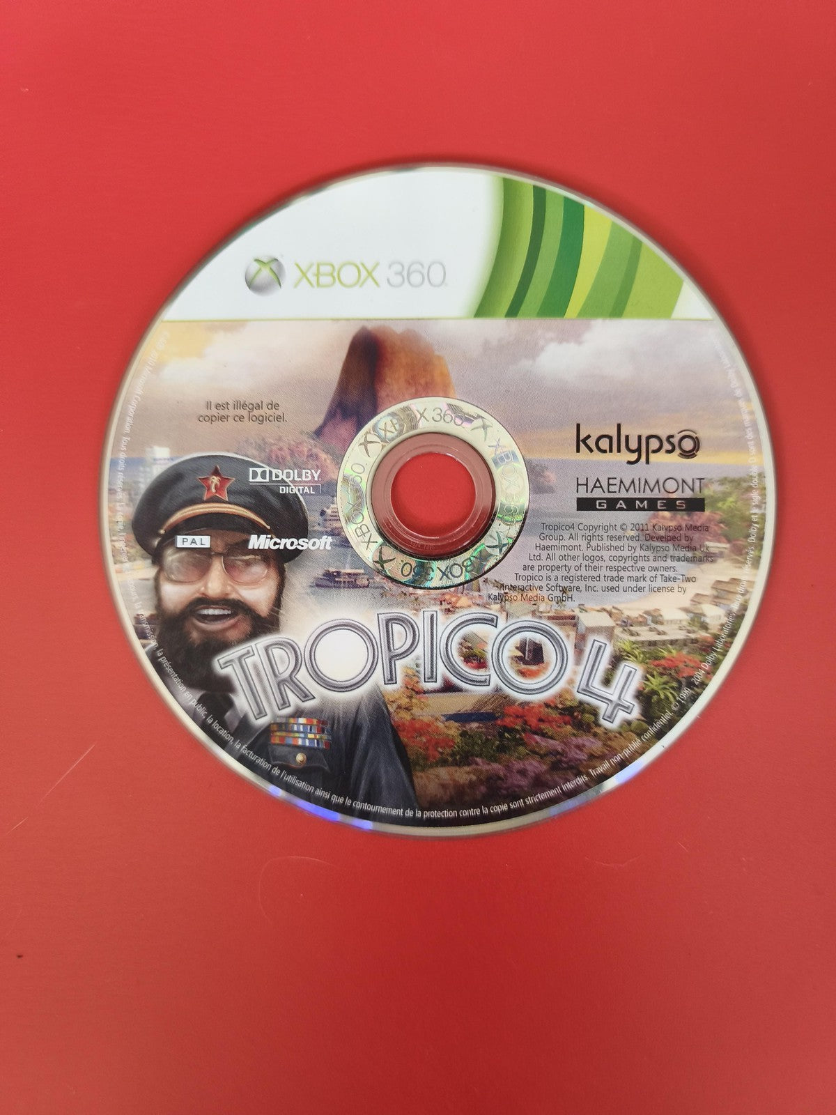 Jeu Xbox 360 Tropico 4 ? CD seul, disque d?origine pour remplacement ou rechange