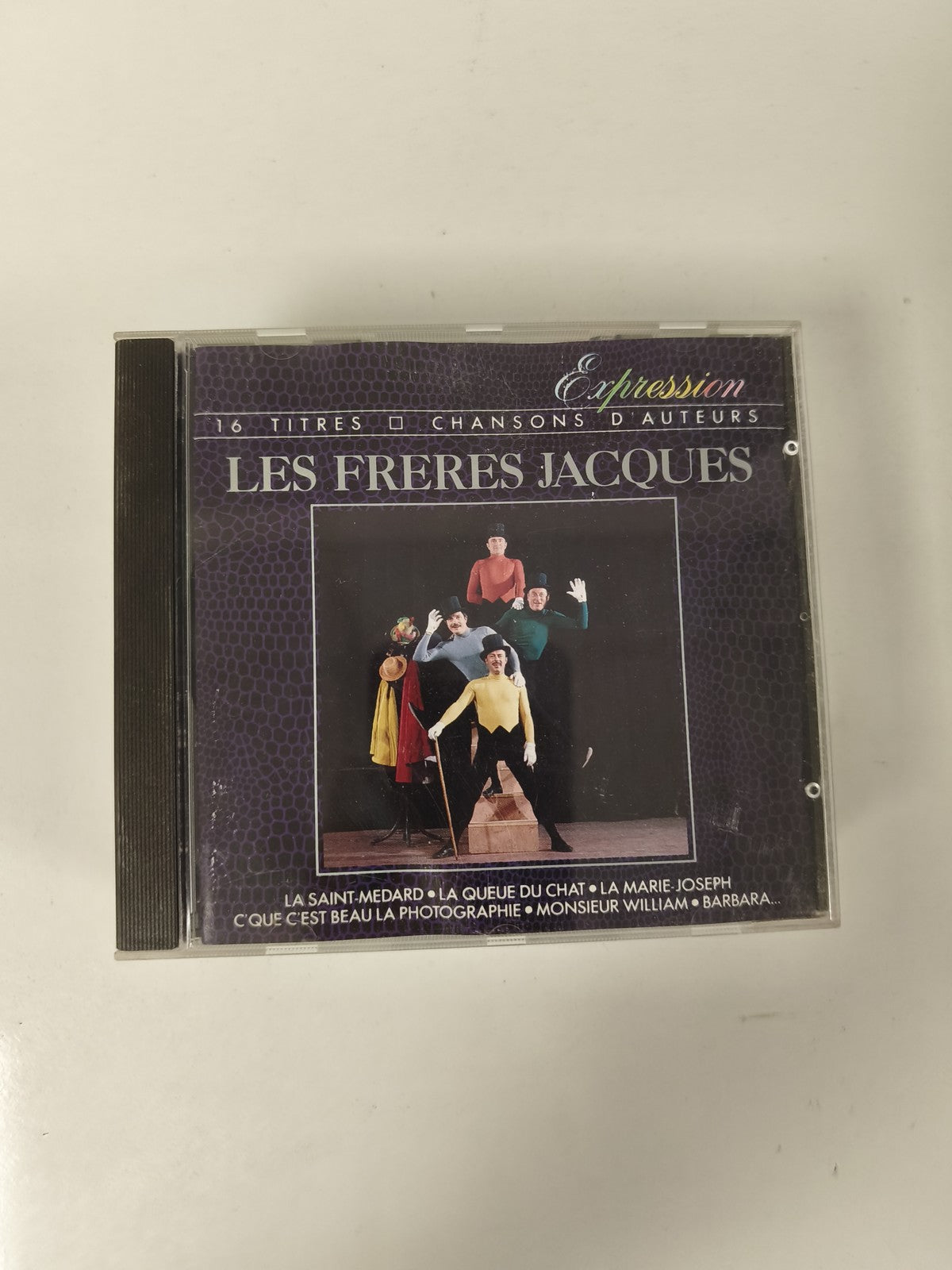 CD Les Frères Jacques 16 titres Expression chansons d'auteurs pochette violette