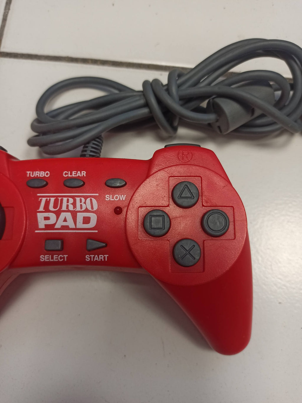 Manette Turbo Pad compatible PlayStation PS1, contrôleur filaire avec fonction t