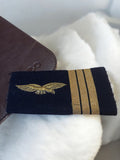 Épaulette aviateur vintage Armée de l'air française brodée insigne doré