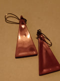 Boucles d’oreilles vintage triangles rouges, pendantes, style rétro années 80