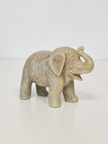 Vintage figurine éléphant ancien en pierre naturelle, objet déco collection rétr