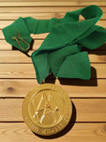 Médaille bronze International Academy of Architecture vintage ruban vert