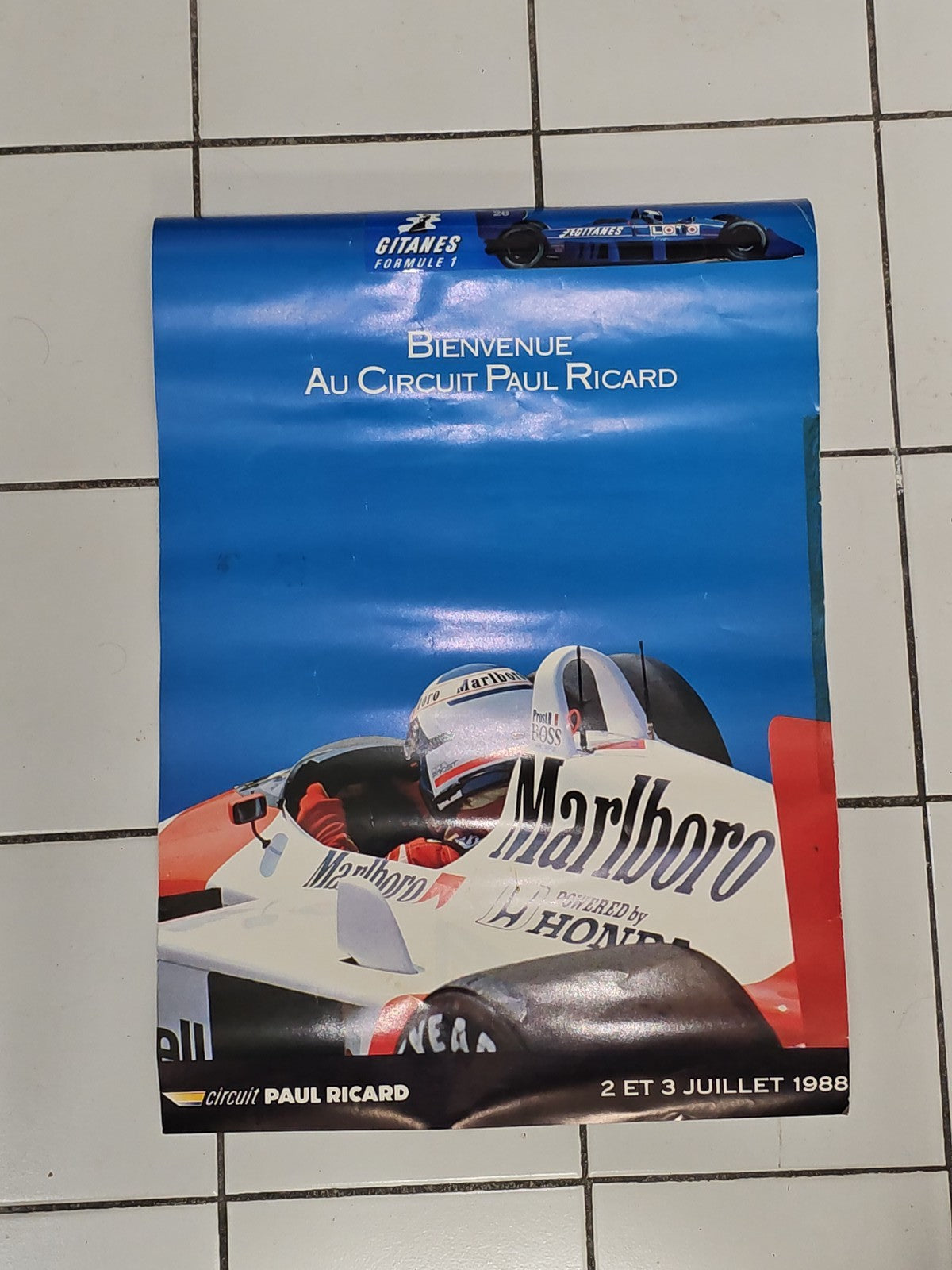 Affiche vintage ancienne Grand Format Circuit Paul Ricard décoration rétro auto
