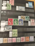 Timbres Belgique 1956-1957 oblitérés, architecture, Atomium, lot philatélie