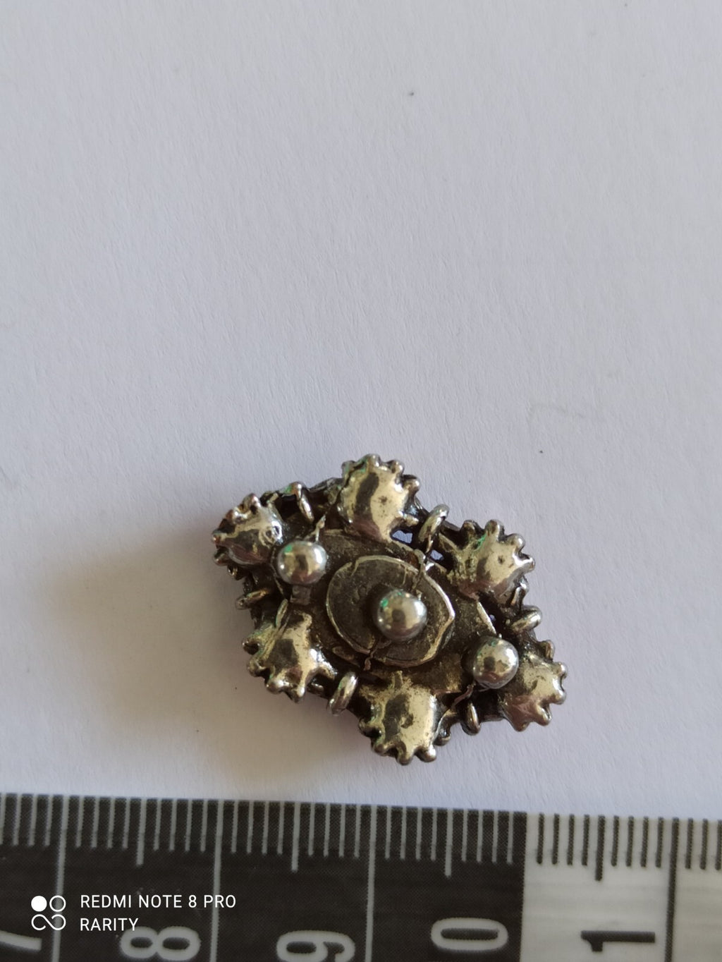 Broche vintage Remy Dis Paris rose strass années 80/90 Made in France