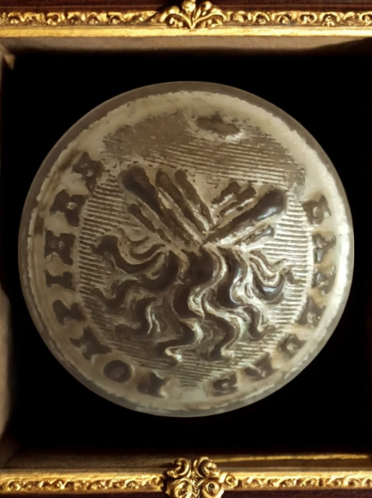 Bouton Administration Royale France ancien – insigne historique vintage