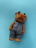 Figurine Sylvanian Families hippopotame marron salopette bleue jouet enfant