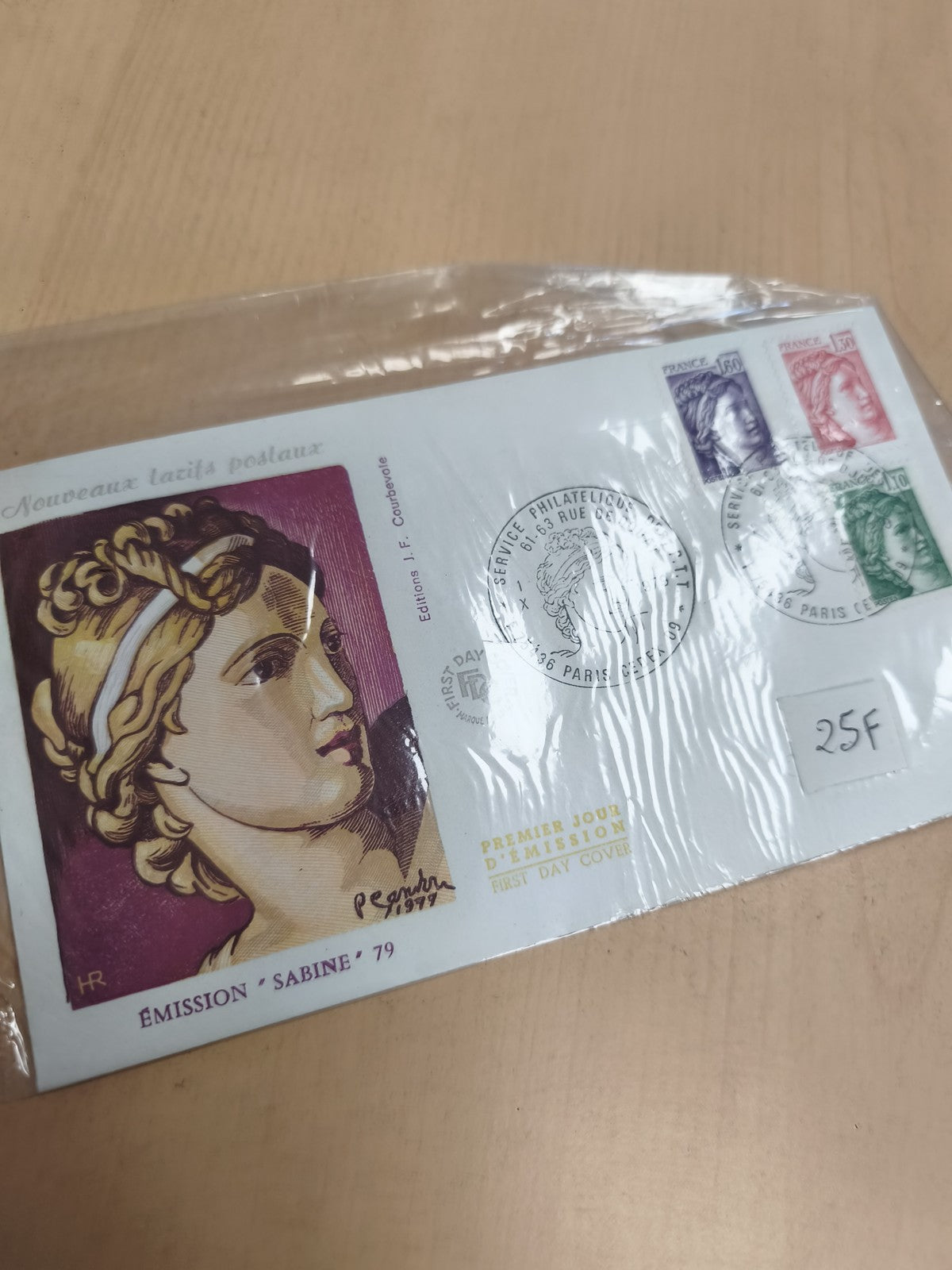 Enveloppe FDC Sabine 1979 timbres France oblitérés 1er jour philatélie