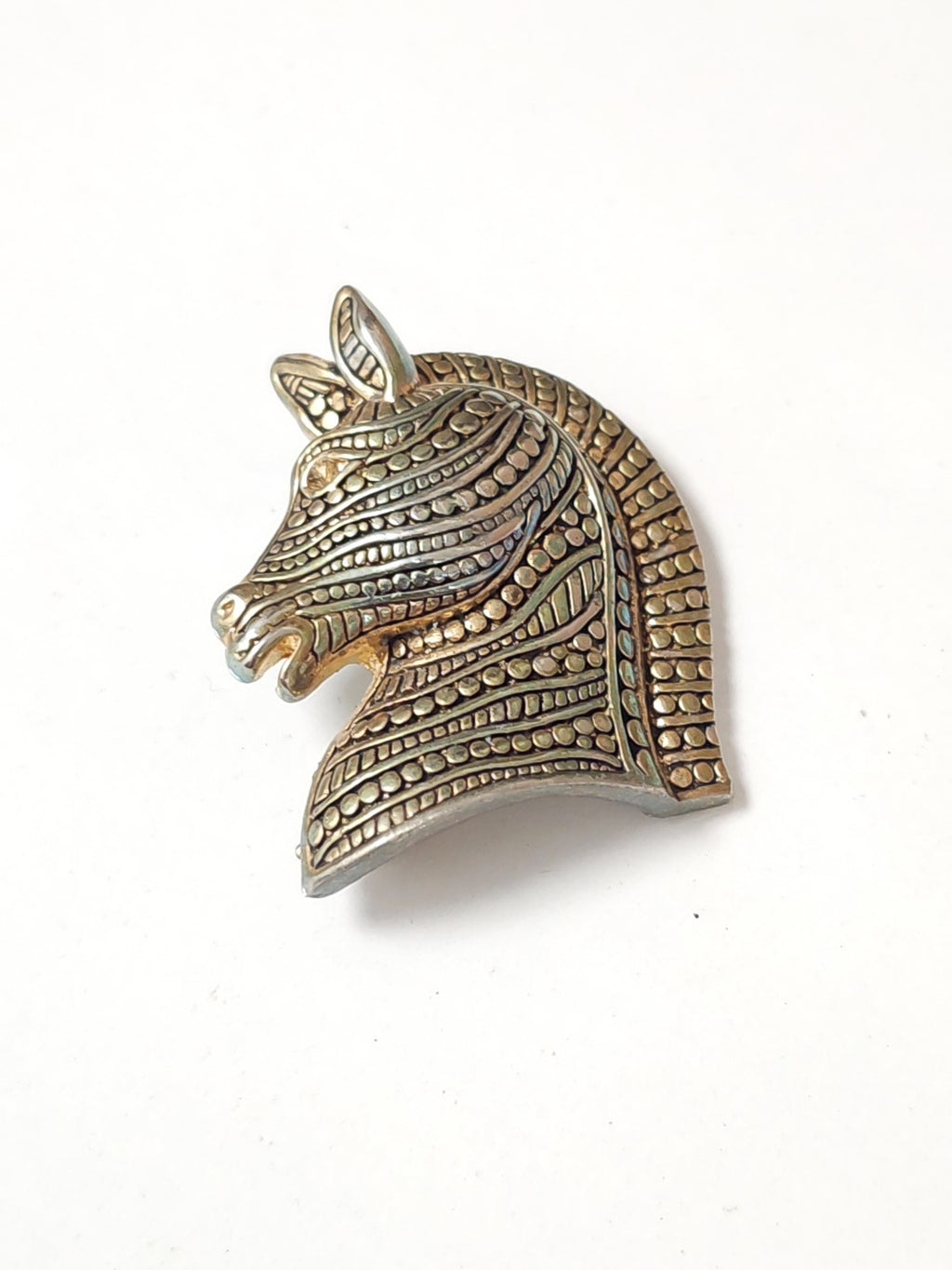 Broche vintage ancienne tête de cheval rétro pour collectionneur bijoux équestre