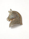 Broche vintage ancienne tête de cheval rétro pour collectionneur bijoux équestre