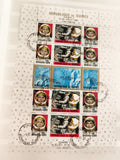 Bloc timbres anciens République Guinée Gemini 5 1965 spatial oblitérés philatéli