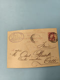 Ancienne enveloppe oblitérée XIXe philatélie Belgique cachet postal vintage