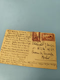 Carte postale philatélie timbres Maroc écriture manuscrite recto, d'occasion