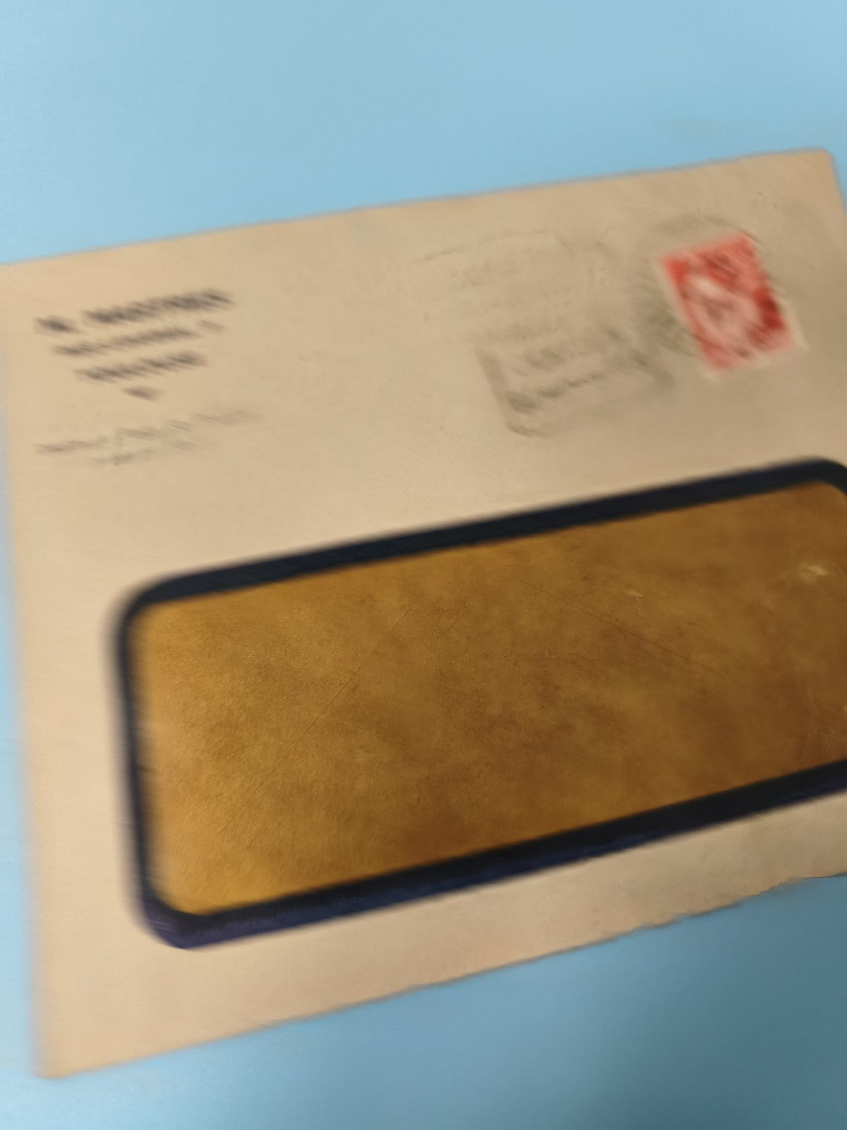Ancienne enveloppe oblitérée début XXe philatélie fenêtre jaune collection