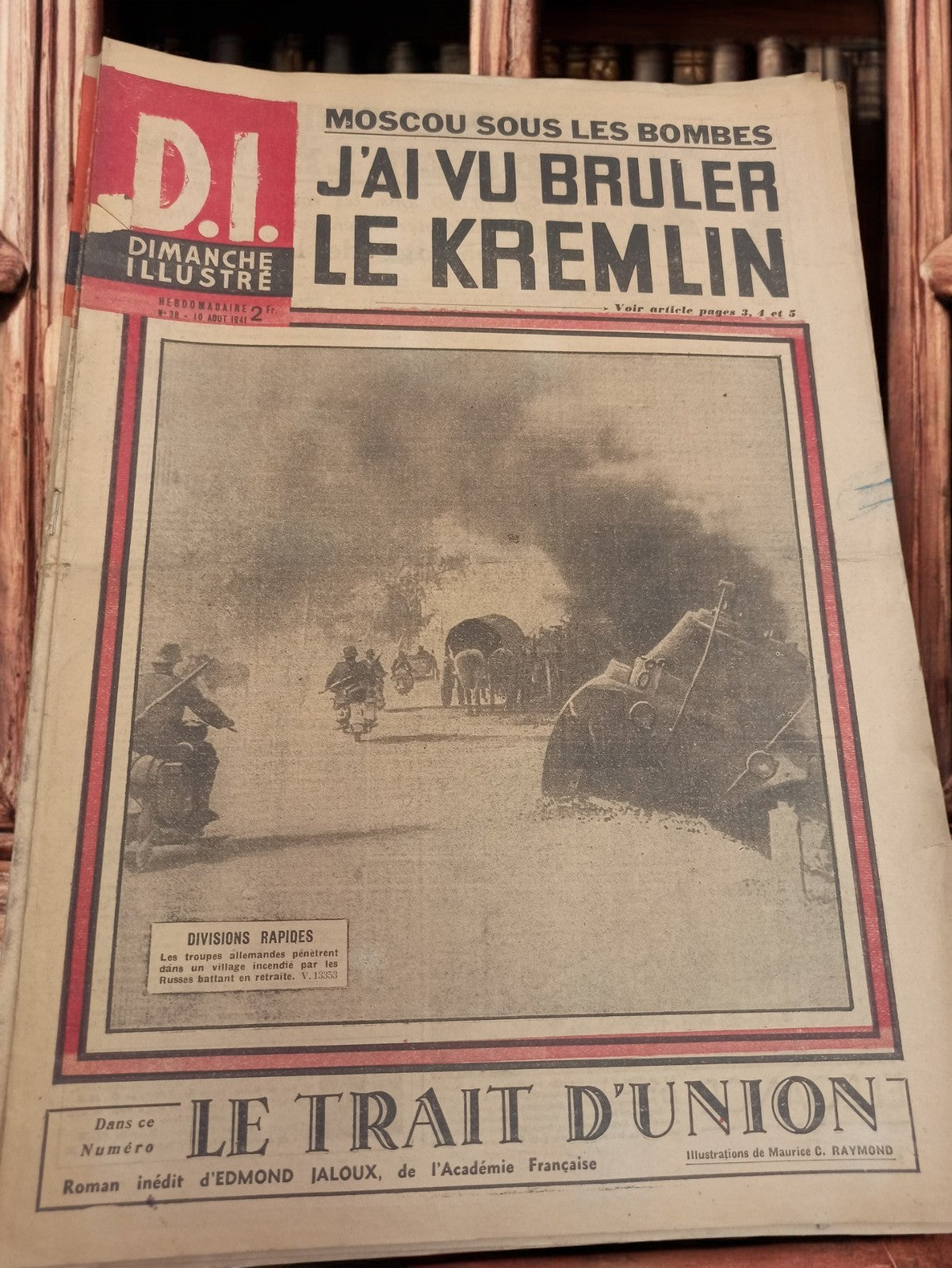 Dimanche Illustré 1941 ancien journal J'ai vu brûler le Kremlin presse vintage