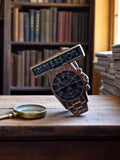 Pin's vintage montre plongée Immersion émail bleu marine rétro