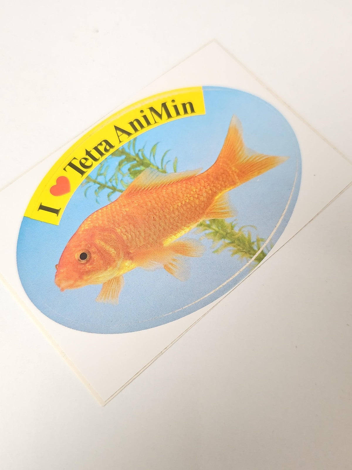 Vintage ancien autocollant publicitaire Tetra animin grand format rétro collecti