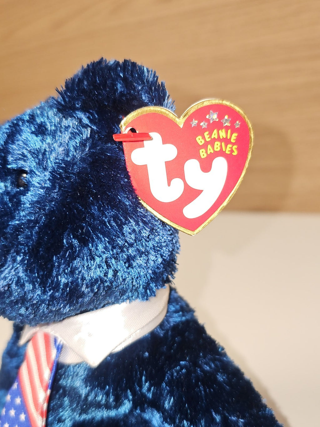 TY Beanie Babies Pops Bear USA 2001 MWMT peluche d'occasion propre étiquette