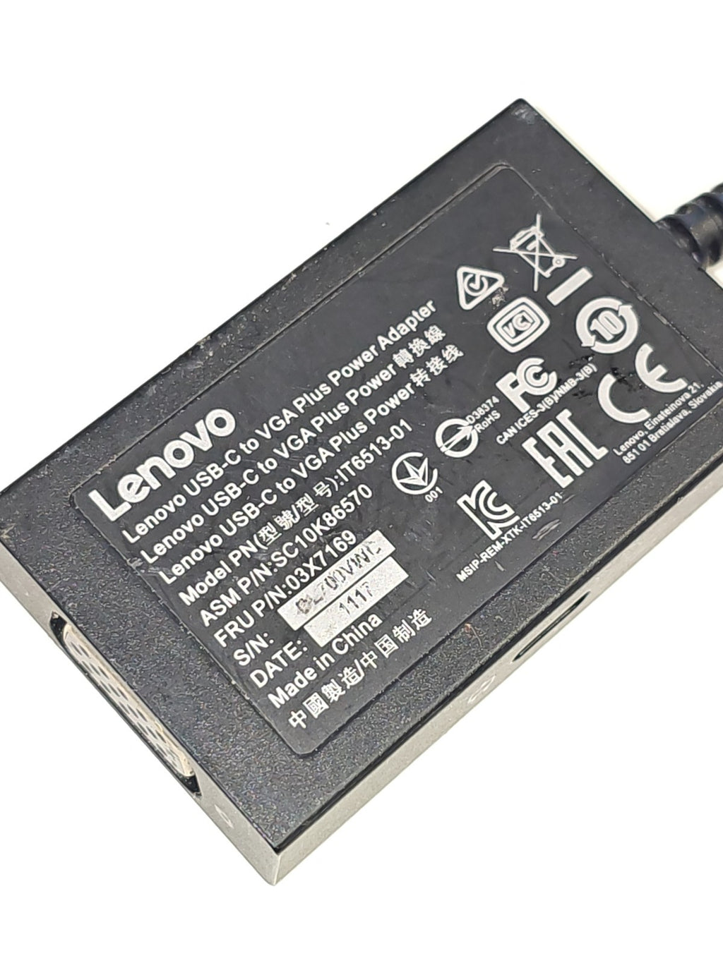 Adaptateur Lenovo USB-C vers VGA Plus IT6513-01, convertisseur vidéo d'occasion