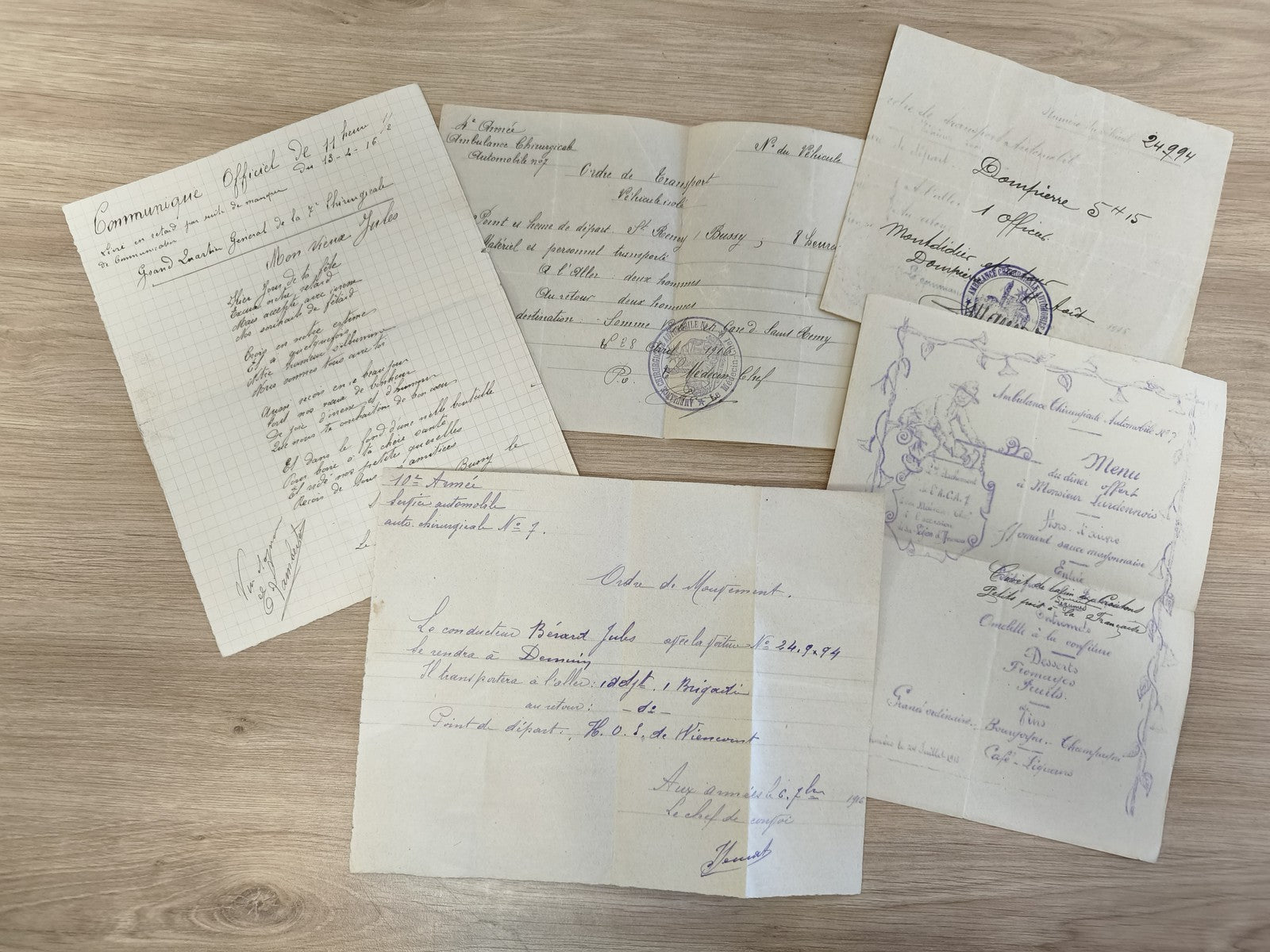 Lot de lettres anciennes début XXe manuscrites cachets officiels France