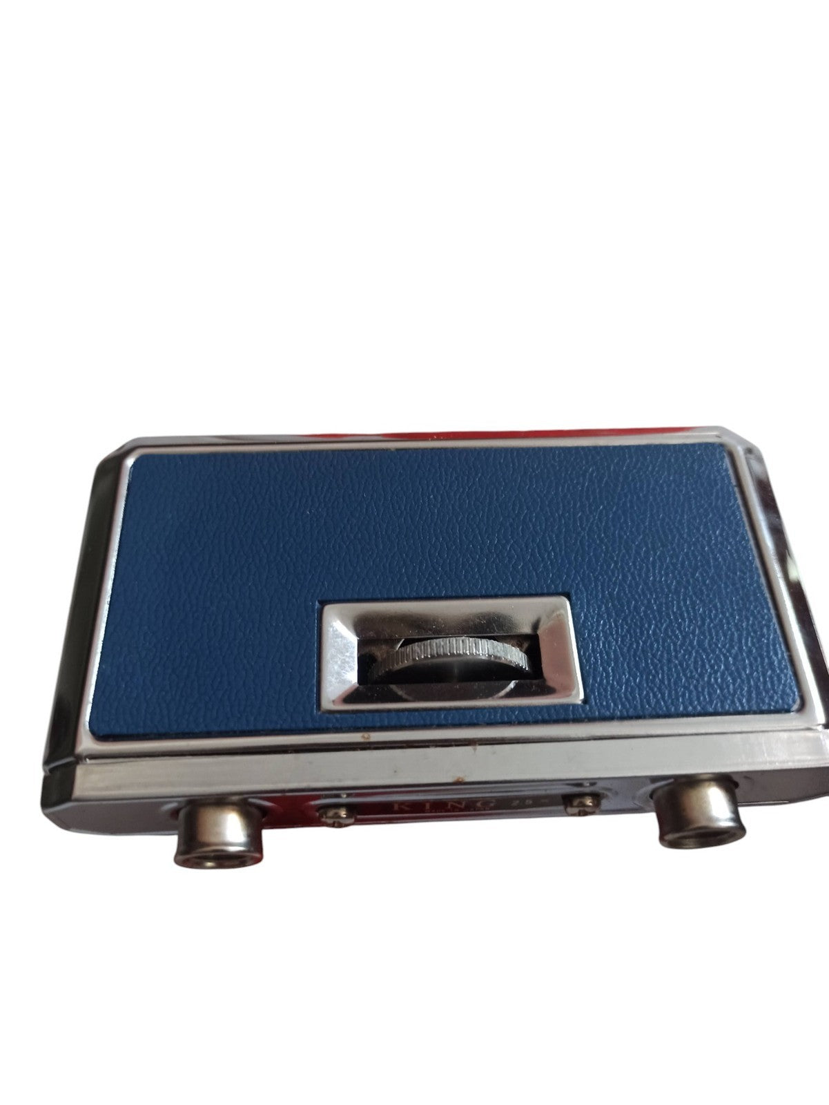 Jumelles pliantes vintage KING 2.5x bleu métal rétro ancien Japon de poche