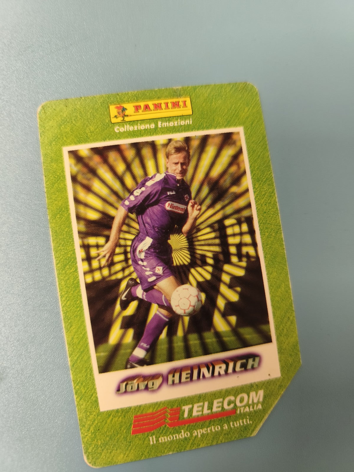 Ancienne télécarte Panini Jörg Heinrich Télécom Italia vintage football