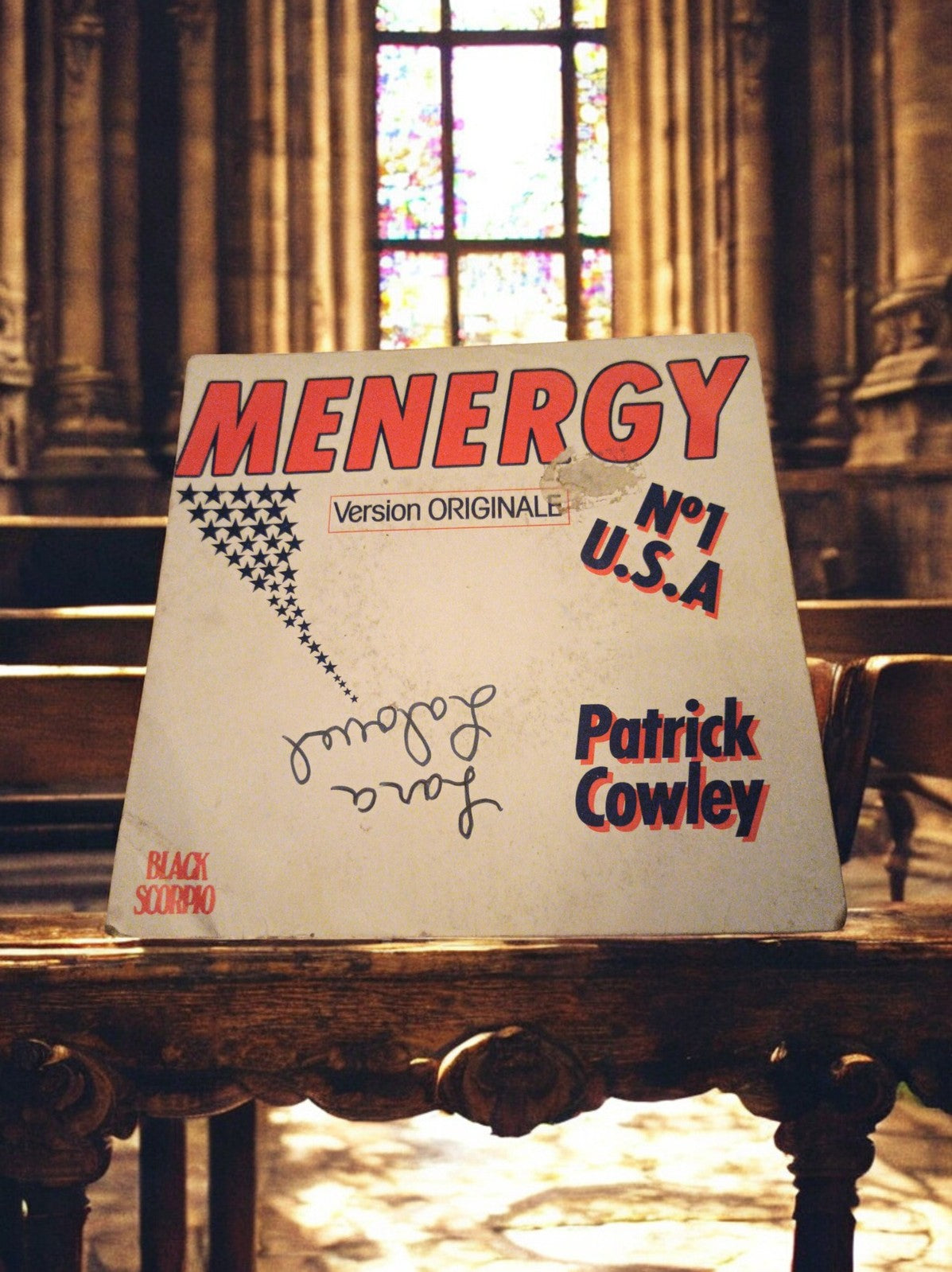 Vinyle 45 tours Menergy Patrick Cowley Black Scorpio version originale années 80