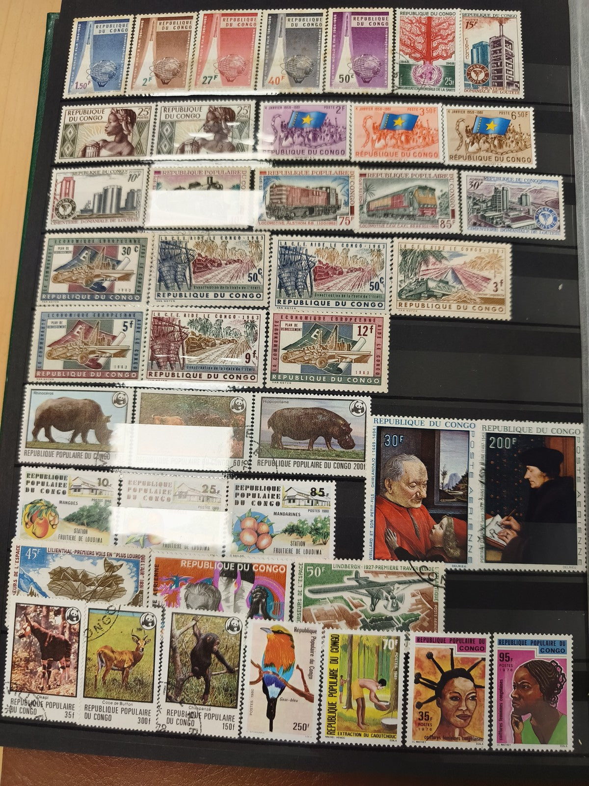Lot timbres République du Congo et Congo populaire, thématiques variées, colorés